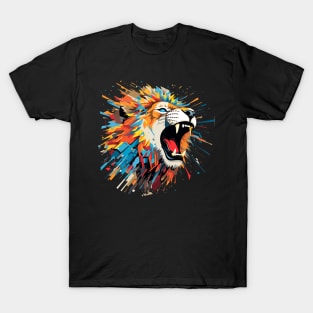 Lion Animal Freedom World Wildlife Wonder Abstract T-Shirt